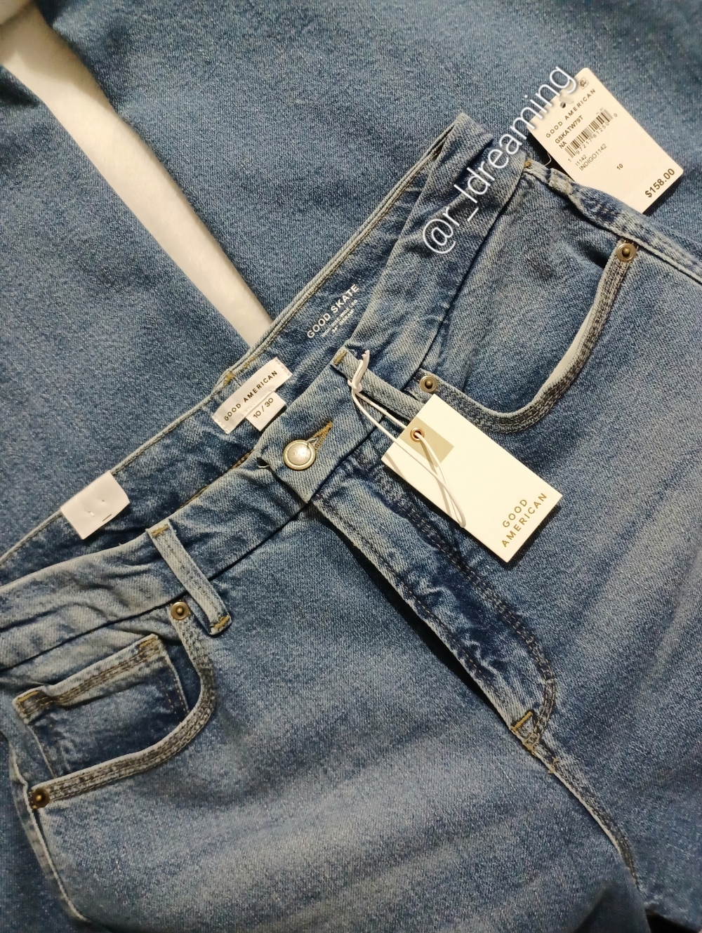 NWT Good American Good Skate Wide Jeans Size 10/30 in Indigo1142 - Picture 5 of 16